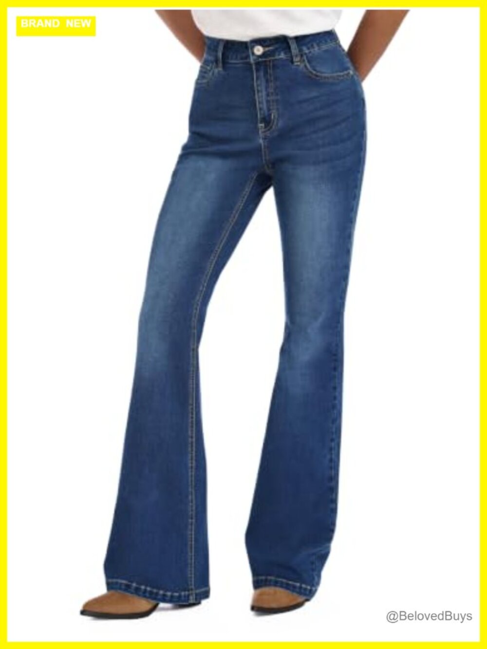 Womens Tall Flare Jeans Curvy Stretch Denim Long Inseam Pants